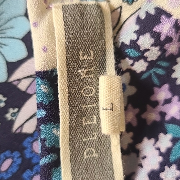 Pleione Multicolor Shades of Blue & Purple Patchwork Blouse, Size Large - Picture 7 of 8